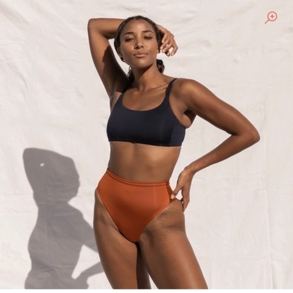 Something Navy Bikini Bottom NWT